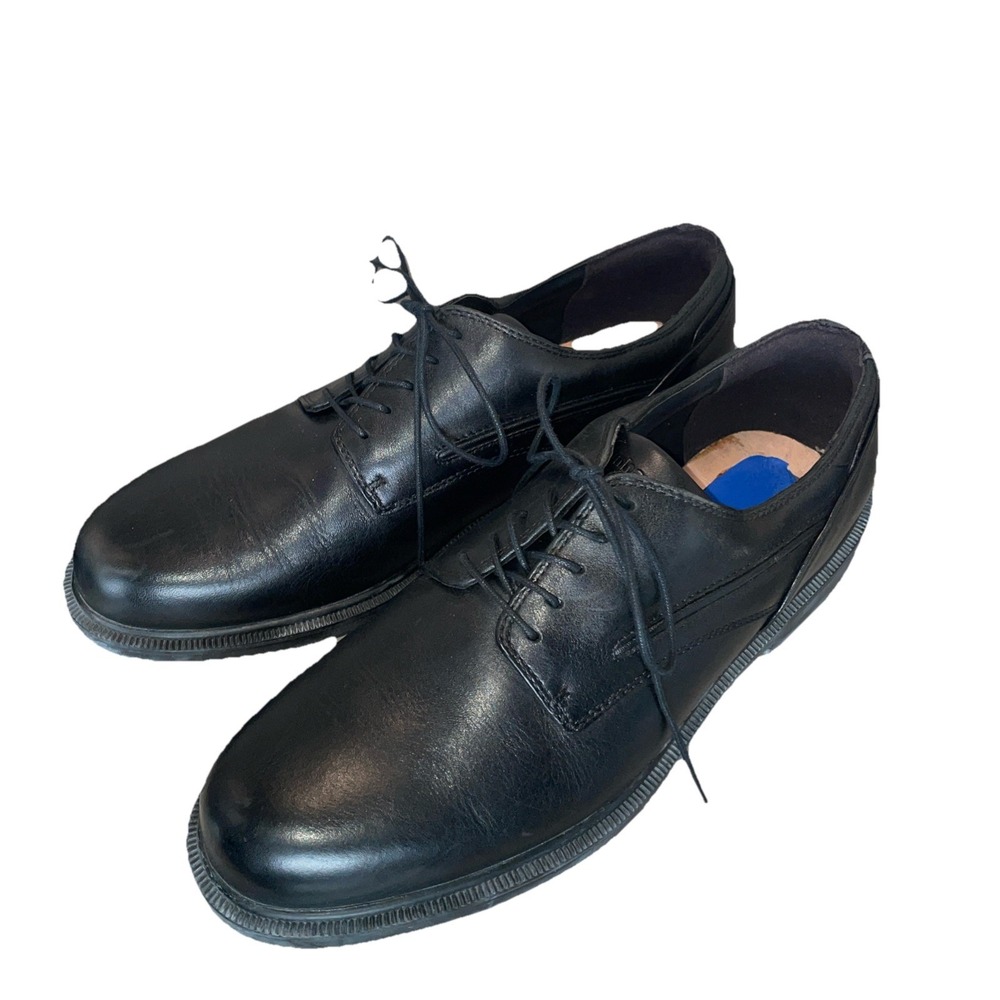 Dunham Shoes Mens Size 11.5 B Burlington Blk Leather Waterproof Oxfords MCT410BK